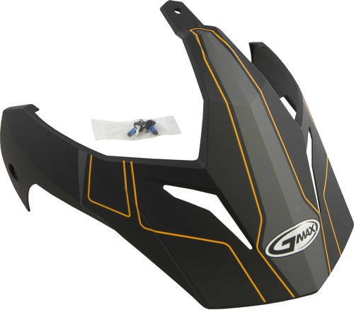 GMAX Visor W/Screws Expedition Matte Black/Hi-Vis Orang Gm-11 G011093