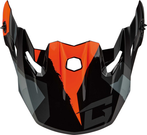 GMAX Mx-96 Splinter Visor W/Screws Black/Orange G096012