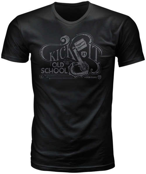HIGHWAY 21 Old School Tee Black Lg 489-2002L
