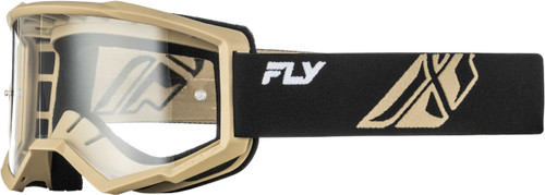 FLY RACING Focus Goggle Black/Khaki W/ Clear Lens 37-51166