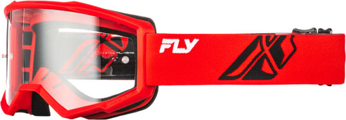 FLY RACING Focus Goggle Red/Black W/ Clear Lens 37-51161