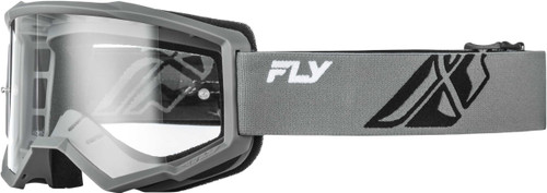 FLY RACING Focus Goggle Grey/Black W/ Clear Lens 37-51168