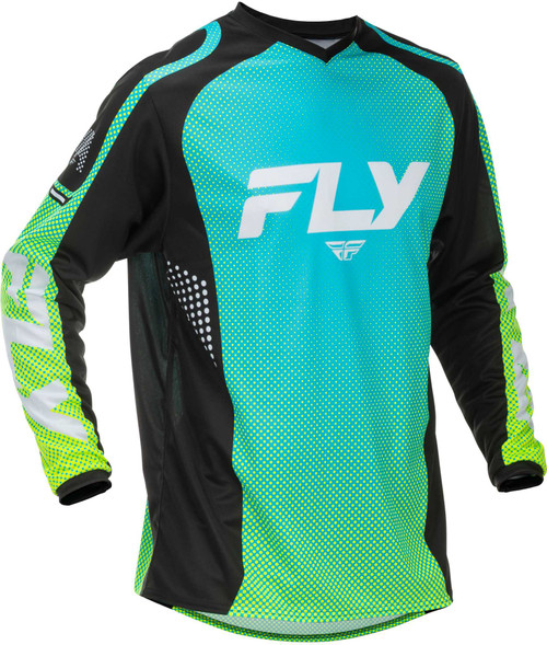 FLY RACING F-16 Jersey Aqua/Black/White Md 379-923M