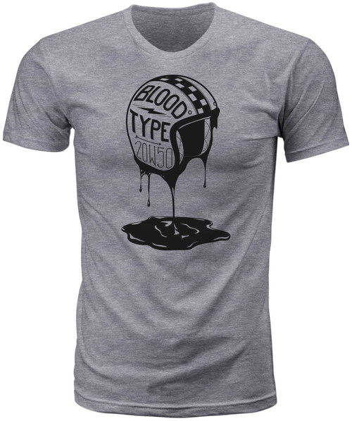 HIGHWAY 21 Blood Type Tee Heather Md #6331 489-1926~3