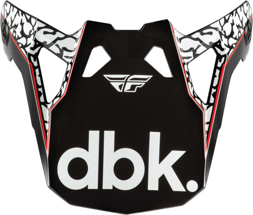 FLY RACING Formula Cp Dbk Visor Black/White/Red Yl-Lg 73-0044VS