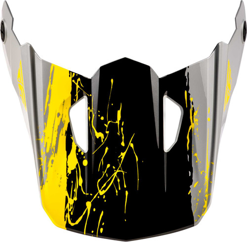 FLY RACING Yth Kinetic Drip Helmet Visor Grey/Black/Yellow Ys-Yl 73-8679VY