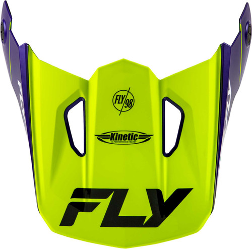 FLY RACING Kinetic Rally Helmet Visor Hi-Vis/Blue/Black Md/Lg 73-8685