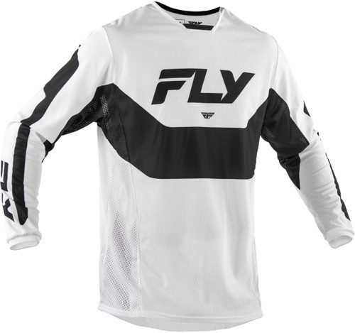 FLY RACING Kinetic Mesh Jersey White/Black Md 380-310M