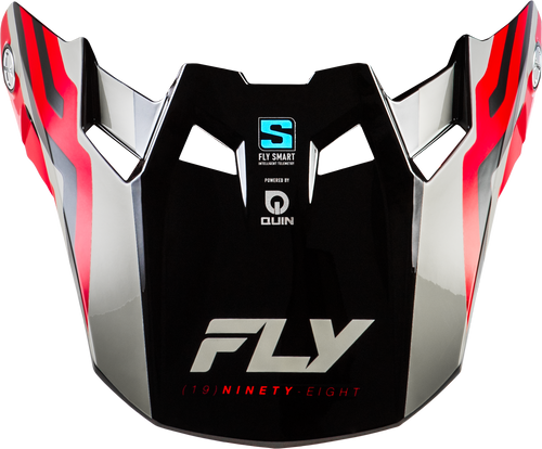 FLY RACING Formula S Carbon Byte Visor Red Carbon/Red/Grey Yl/Sm 73-4451VS