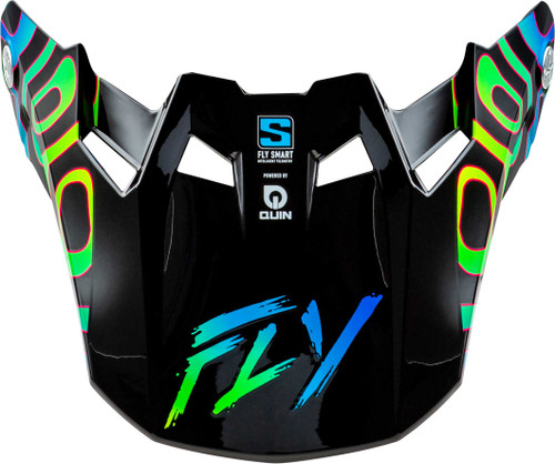 FLY RACING Formula S Carbon Zen Visor Black Carbon/Blue/Yellow Yl/Sm 73-4481