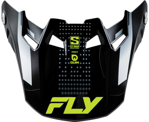 FLY RACING Formula S Carbn Protocol Visor Black Carbon/Grey/Hi-Vis Xl/2X 73-4471
