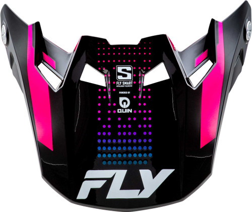 FLY RACING Formula S Carbn Protocol Visor Black Carbon/Blue/Pink Xl/2X 73-4480
