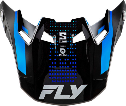FLY RACING Formula S Carbn Protocol Visor Black Carbon/Blue Xl/2X 73-4477