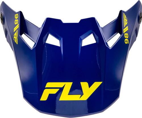 FLY RACING Formula Cc Objective Visor Navy/Yellow Md/Lg 73-4359