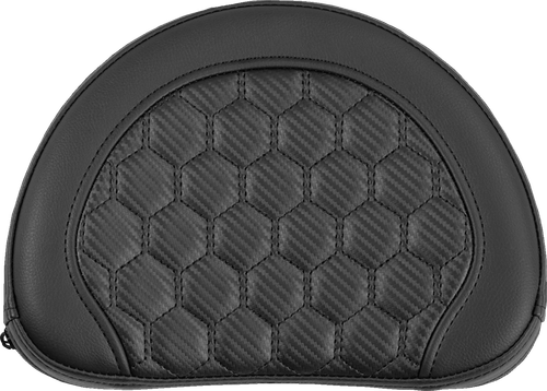 SADDLEMEN Contoured Sissy Bar Pad - Dragon Scale - White Stitch 051320906