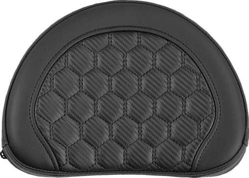 SADDLEMEN Contoured Sissy Bar Pad - Lattice Stitch - Gold Stitch 051318407