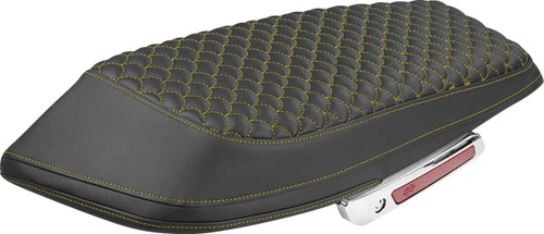 SADDLEMEN Saddlebag Lid Covers - Dragon Scale - Gold Stitch - FLH/FLT '23-'25 L870-23-20907
