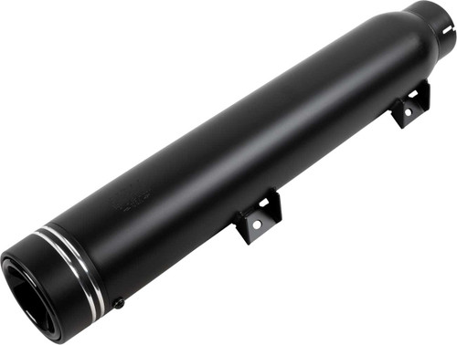 COBRA Neighbor Haters Slip-On Muffler - Long - Dual Grove Tip - Black 6542b