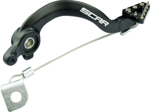 SCAR RACING Rear Brake Pedal - Black - Gas Gas/Husqvarna/KTM 65 RBP501BK