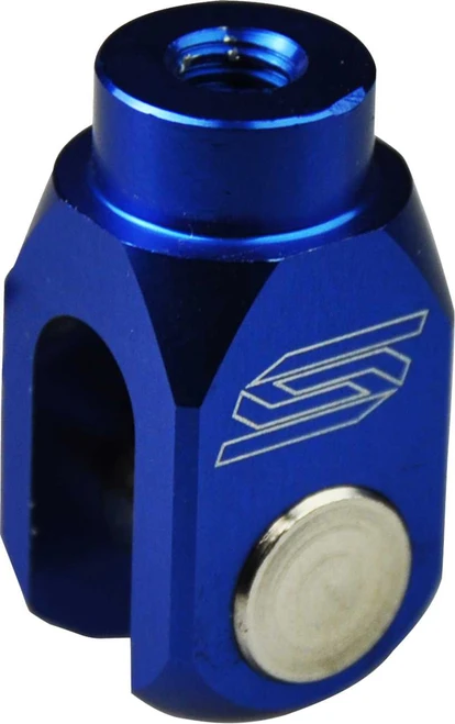 SCAR RACING Rear Brake Clevis - Blue - Suzuki/Yamaha BC101B