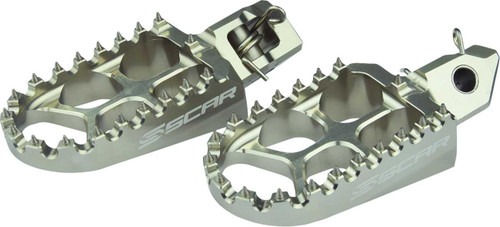 SCAR RACING Evo Foot Pegs - Silver - Gas Gas/Husqvarna/KTM S5515T