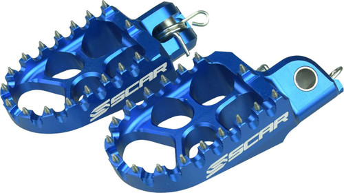 SCAR RACING Evo Foot Pegs - Blue - Husqvarna/KTM S5585BL