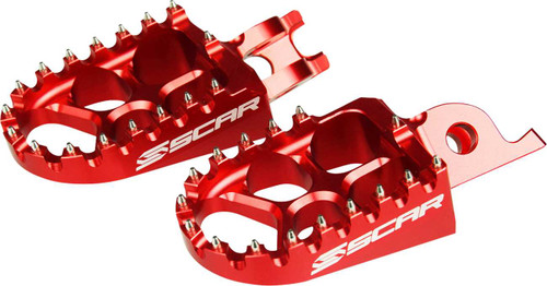 SCAR RACING Evolution Foot Pegs - Red - Honda/Kawasaki S3515R