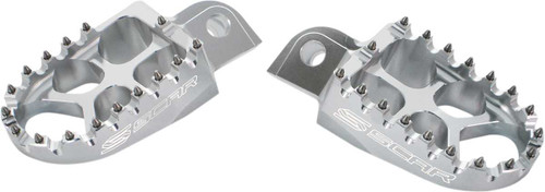 SCAR RACING Evo Foot Pegs - Silver - Honda/Kawasaki S3515