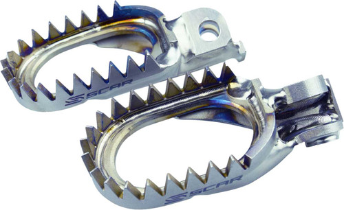 SCAR RACING Anti-Mud Foot Pegs - Titanium - Beta/Gas Gas/Husaberg/Husqvarna/KTM/Sherco S5516AM