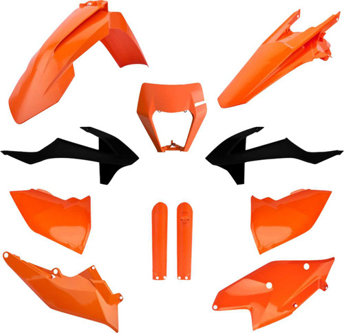 POLISPORT Full Body Kit - Black/Orange OEM - KTM - EX/XC '17-'19 91469