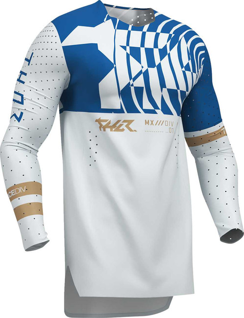 THOR Sportmode Mind Control Jersey - Light Gray/Blue - 2XL