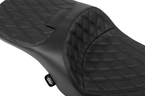 DRAG SPECIALTIES SEATS Freedom Seat - Black - Vinyl - Black Double Diamond Stitch - FLT/FLH '23-'25