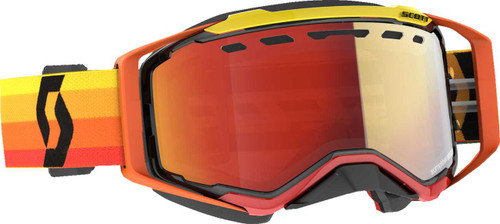 SCOTT Prospect Snow Cross Goggle - Orange/Yellow - Dual Pane - Enhancer Red Chrome Lens 272846-1649312