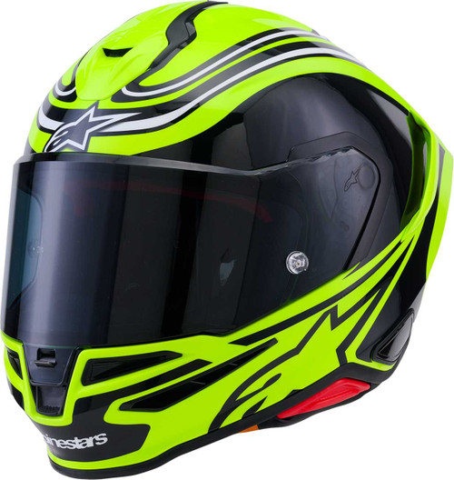 ALPINESTARS Supertech R7 Helmet - Zeal - 22.06 - Gloss Yellow Fluo/Black/White - Medium 8202826-5021-M