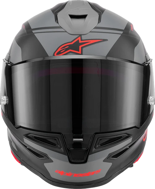 ALPINESTARS Supertech R7 Helmet - 22.06 - A-Core - Matte Black/Gray/Red - Small 8203426-1653-S