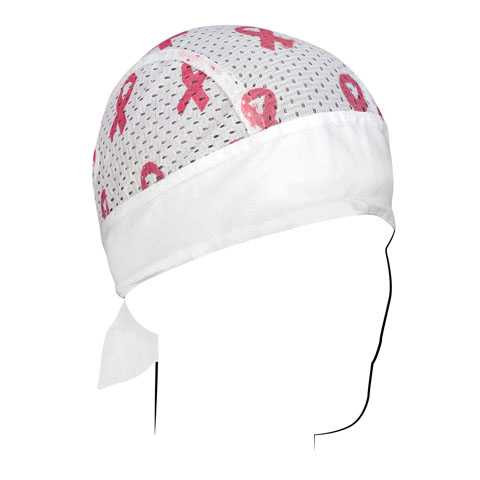 BOBSTER Flydanna Vented Sport Breast Cancer Pink Ribbon White ZVSBC02
