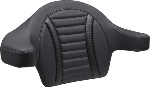 MUSTANG Deluxe Extended Passenger Arm Backrest - Gunmetal Stitch - Touring 88403GM