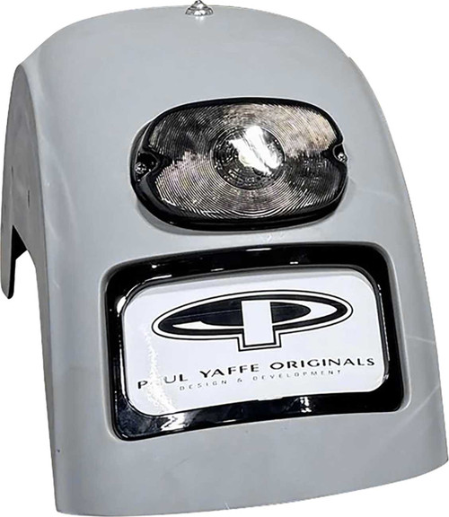 PAUL YAFFE BAGGER NATION French Fix Rear Fender - Black Plate Frame - Smoke Tail Light - HD Softail PYO:FF-B-S