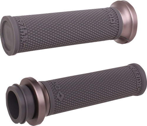 ODI Ruffian Lock-On Street Grips - TBW - Black/Gunmetal V30HTWH-H