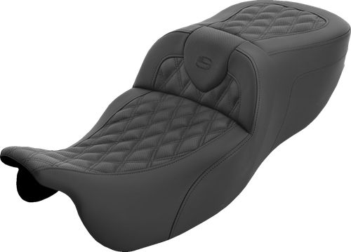 SADDLEMEN Roadsofa Extended Reach Seat - with Backrest - Tri-Gripper - FLRT/FLTRT '15-'25 815-07-211B0
