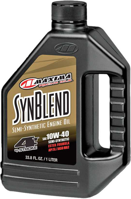 Maxima Synthetic Blend Motor Oil 4T 10W40 1L 12/Case 34901B