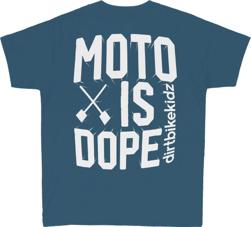 Dbk Moto Is Dope Youth Tee Lagoon Blue Yx YT-MOTODOPE-XL