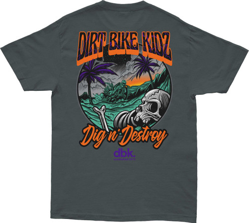 Dbk Boneyard Tee Charcoal Md AT-BONEYARD-CH-M