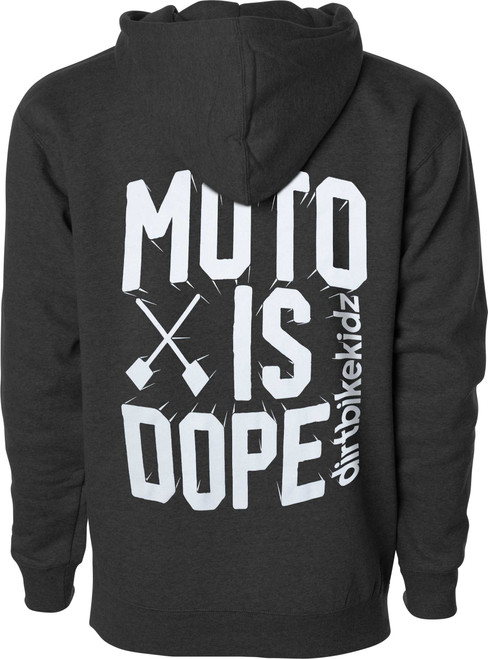 Dbk Moto Is Dope Youth Hoodie Charcoal Heather Ym YH-MOTODOPE-M