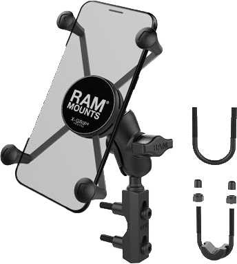 Ram X-Grip Large Phone Mount W/Brake/Clutch Res Base Short RAM-B-174-A-UN10U