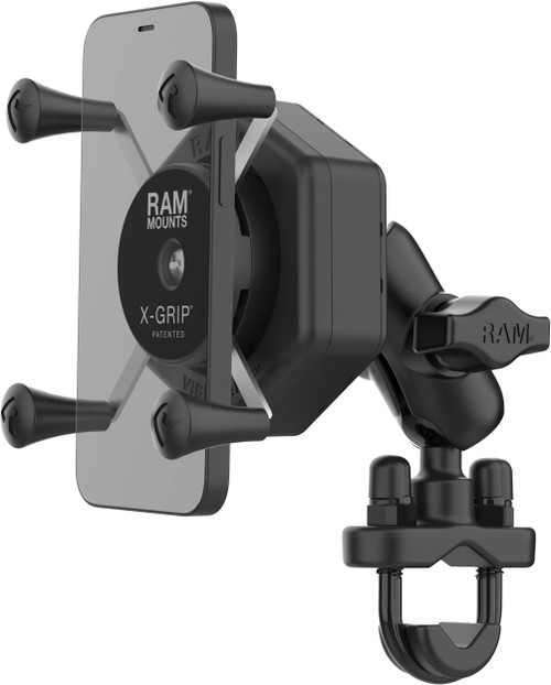 Ram X-Grip Vibe-Safe Phone Mount With U-Bolt Base Short RAM-B-149Z-A-UN7-462