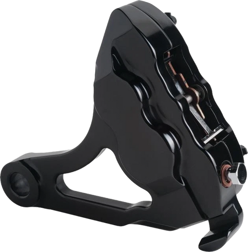 Hawg Halters Inc 4 Pist Rear Caliper Kit Black Dyna 06-07 RKDGAB536