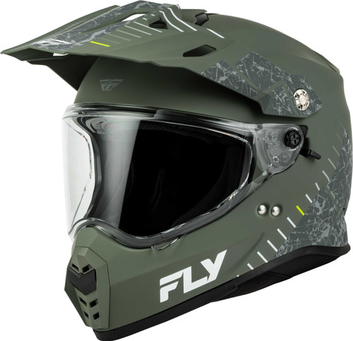 Fly Racing Fly Trekker Granite Helmet Matte Sage/Grey Xs 73-7043XS