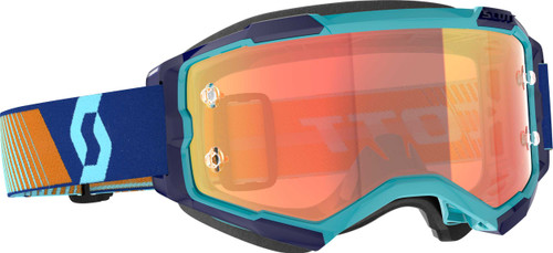 Scott Fury Goggle Royal Blue/Org Orange Chrome Works 272828-7436280