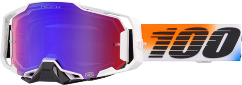 100% Armega Hiper Goggle United Mirror Red/Blue Lens 50003-00021